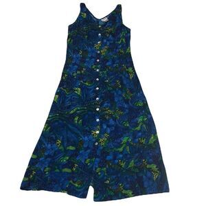 Liz Baker Long Button Down Dress With attached Belt